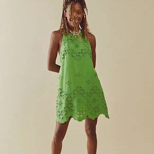 Free People Willow Mini Dress Scoop Neck Halter Backless Cutout XS